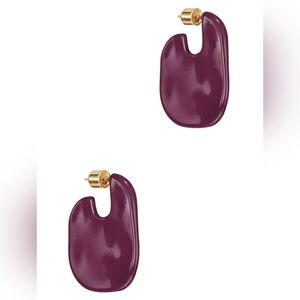 JENNY BIRD berry maroon gold Pierced Ears Earrings
